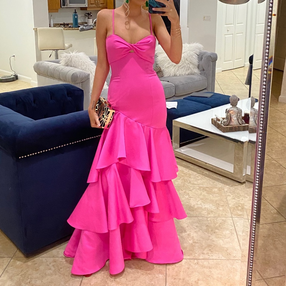 hot pink formal dress